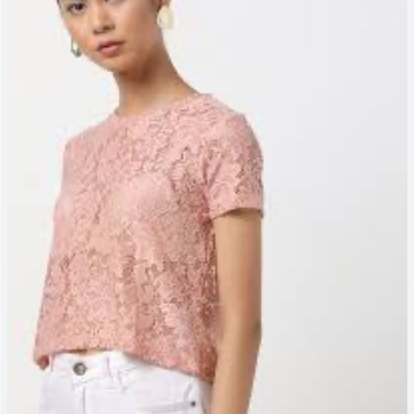 TORRID Charming Pink Blush Lace Blouse EUC - Picture 7 of 7